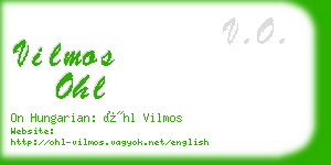 vilmos ohl business card